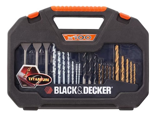 Jogo Furar/parafusar Com 100 Peças Black+decker A7187-xj