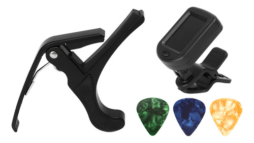 Kit Afinador De Guitarra Capo Pick Set, Pantalla Led Con Ret