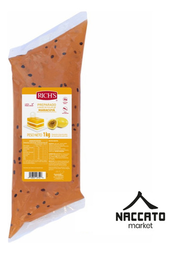 Pulpa De Maracuya Con Semillas 1lt Sin Tacc Salsa Maracuya Richs