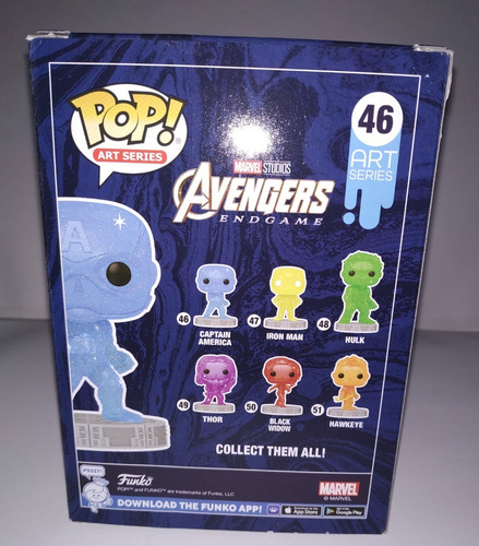 Funko Pop Art Series Infinity Saga Captain America 46 Blue (Usado)