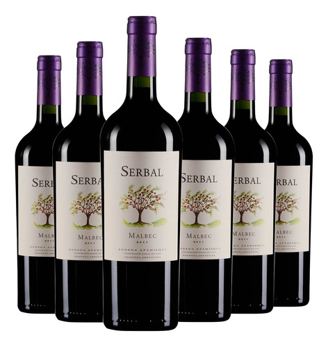 Vino Serbal Malbec 6x750cc Bodega Atamisque