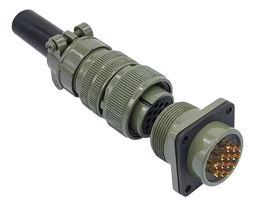 Kit Conector Circular 14 Pin Macho Hembra Serie Militar 5015