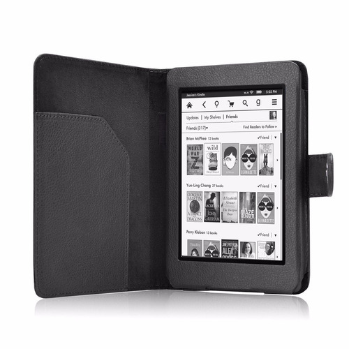 Estuche Amazon Kindle Protector Cover En Cuero Negro