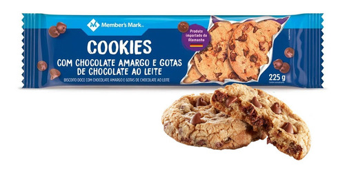 Cookies Alemão Baunilha C/ Gotas Chocolate 225g Members Mark