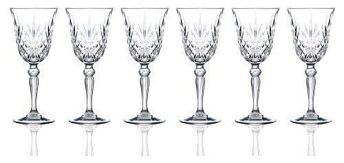 Lorren Home Trends Juego De 6 Vasos De Cristal Melodia, 6 Un