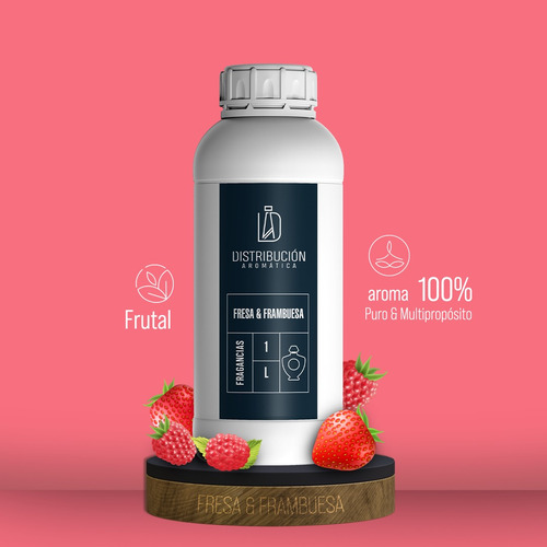 Esencia Fresa Frambuesa Para Diversas Aplicaciones 500 Ml