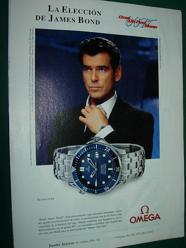 Pierce Brosnan James Bond Relojes Omega Seamaster Clipping