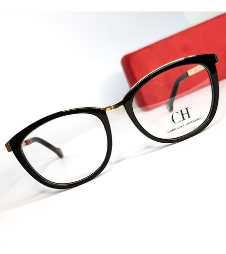 Lente Carolina Herrera Vhe092k Para Graduar Color Negro