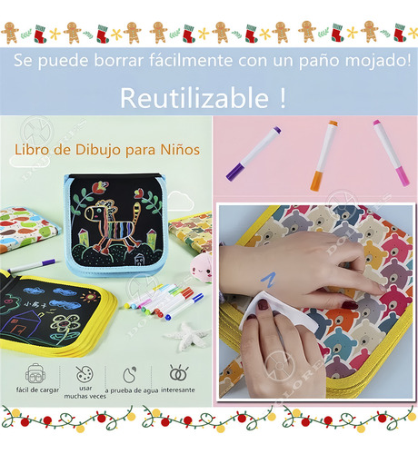Niños Libro De Dibujo Pintura A Prueba De Agua Reutilizable