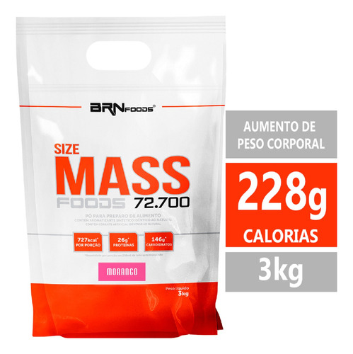 Hipercalórico Massa - Refil 3kg Sabor Morango