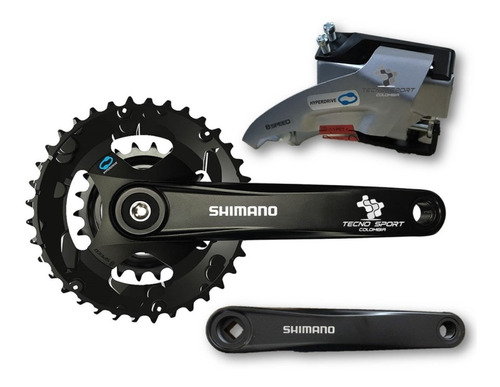 Combo Biplato Shimano M315 36/22 8v + Descarrilador Altus