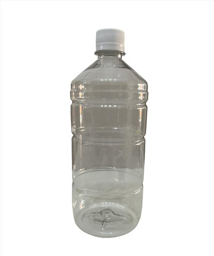 Botella Pet Transparente Con Tapa Precinto 1 Litro Pack X10 