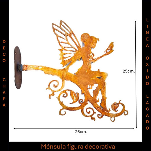 Mènsula Soporte Deco Jardìn Y Hogar- Figura De Chapa Óxido