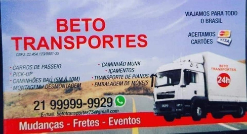 Imagem 1 de 3 de Betotransportesà 27 Anos Fazendo A Sua Mudança Fretes, M