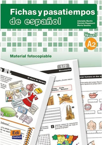 Libro Fichas Y Pasatiempos De Espanol A2 De Martin Adelaida