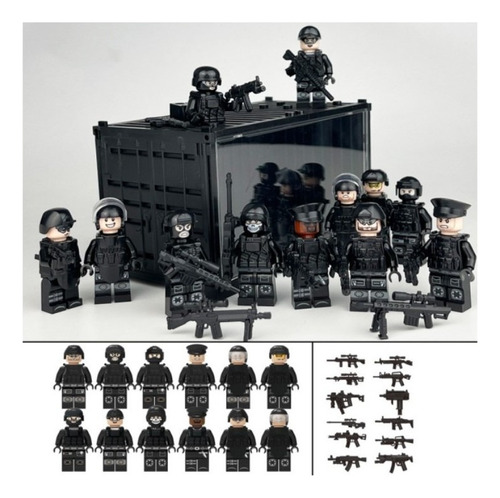 12pc Militar Soldado Muñeco Figura,partícula Montaje Juguete