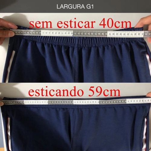 Kit 3 Shorts Bermuda Moletom Masculina Plus Size G1 G2 G3 G4