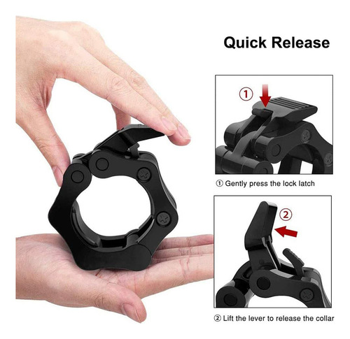 Clipes Barbell Collar Lock, 1 Par De Halteres De Ginástica,