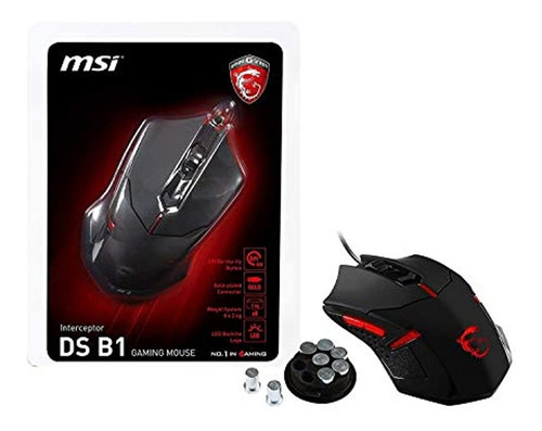 Imagen 1 de 7 de Msi Gaming - Mouse 1, Negro/rojo