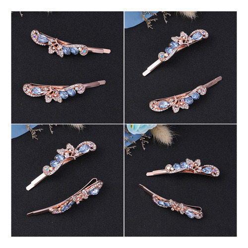 X Pasadores Con Diamantes De Imitación Para Mujer, Diseño