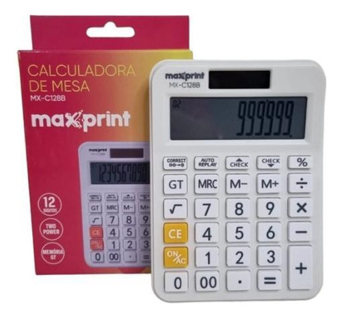 Calculadora De Mesa Maxprint Mx-c128b 12 Dígitos