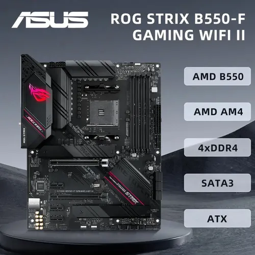 Placa Mãe Asus Rog Strix B550-f Gaming Wifi Ii, Bt, Amd, Am4