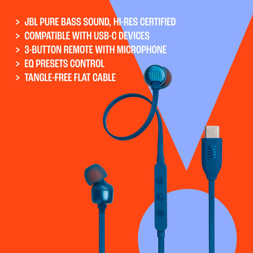 Fones De Ouvido Jbl Tune 310c Com Fio De Alta Resolução Com