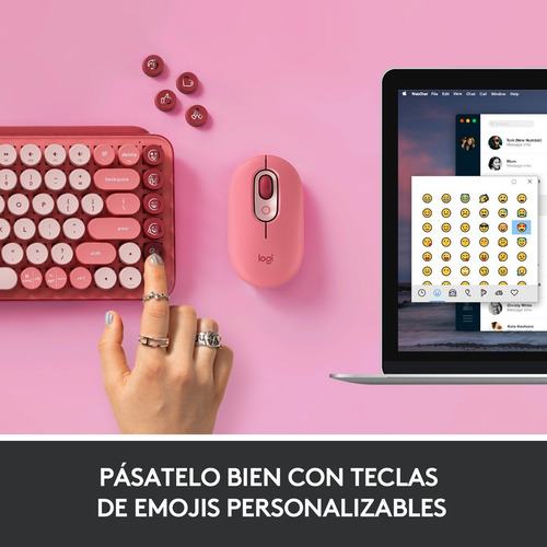 Imagen 3 de 9 de Teclado Inalámbrico Logitech Pop Heartbreaker, Teclas Emojis