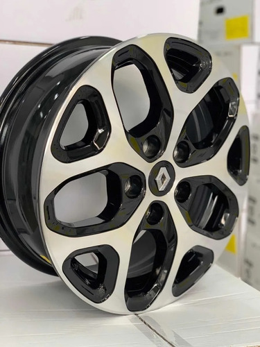 Rodas Renault Captur Aro 16 Pcd Lanç. (jogo) +bicos Cor Preto Com Diamantado