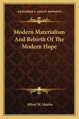 Libro Modern Materialism And Rebirth Of The Modern Hope -...