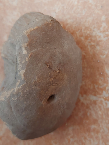 Antiguo Silbato De Barro Con Forma De Rostro Indígena (Usado)