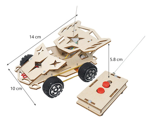 Carro De Madeira Rc Brinquedo Ciência Kits Carro Controle