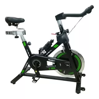 Bicicleta estática MoviFit G-Misil para spinning color negro y verde