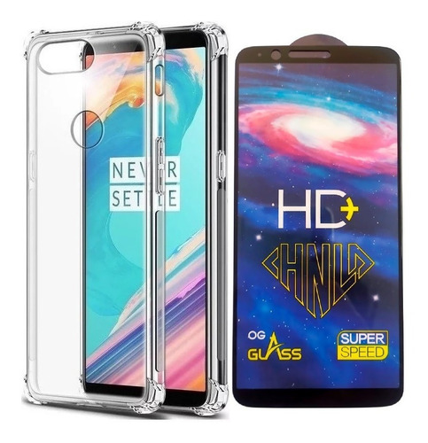 Imagem 1 de 6 de Capa Oneplus 5t Tela 6.01 Anti Impacto + Pelicula Vidro 9d