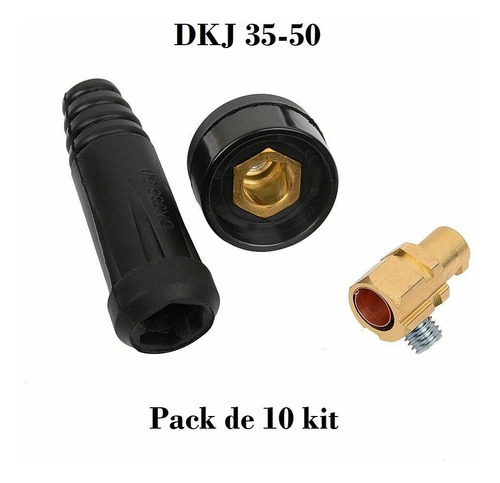 Conector Rápido Europeo Dkj 35-50 - Pack De 10 Kit