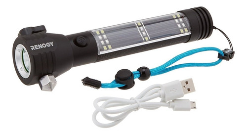 Linterna Solar Con Dispositivos De Seguridad 200 Lumens