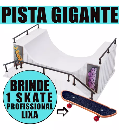 Pista De Skate Dedo Profissional Rampa E Corrimão Completa