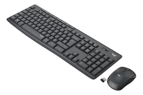 Kit Teclado Y Mouse Logitech Mk295 Inalambrico Silencioso Color del mouse Negro Color del teclado Negro
