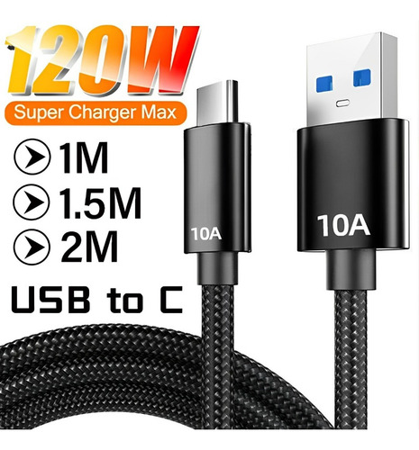 Linha De Cabo De Dados De Carregamento De 120 W Cabo De Carr