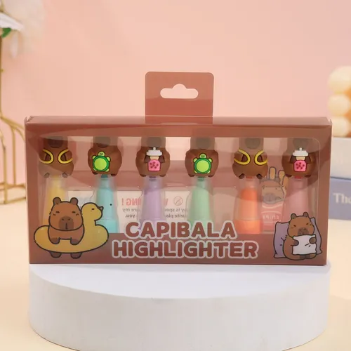 Destacadores Capybara 6 Unidades