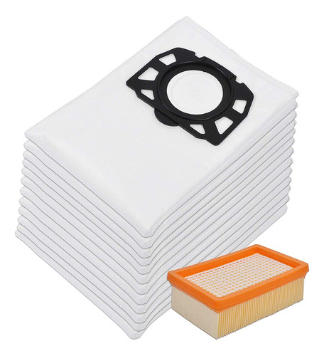 12 Bolsas De Aspiradora Y 1 Filtro Plano Plisado For Wd4, W