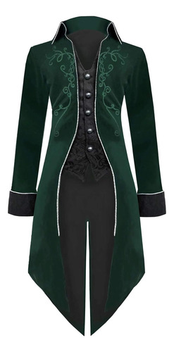 Traje Medieval Steampunk Frac De Halloween Para Hombres, Cha