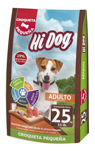 Alimento Hi Dog para perro adulto de raza  pequeña sabor mix en bolsa de 25kg