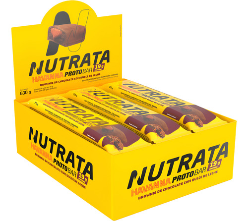 9 Protobar Brownie Chocolate Com Dulce De Leche Havanna 70g
