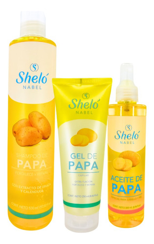 Shampoo De Papa + Aceite De Papa + Gel De Papa, Sheló Nabel.