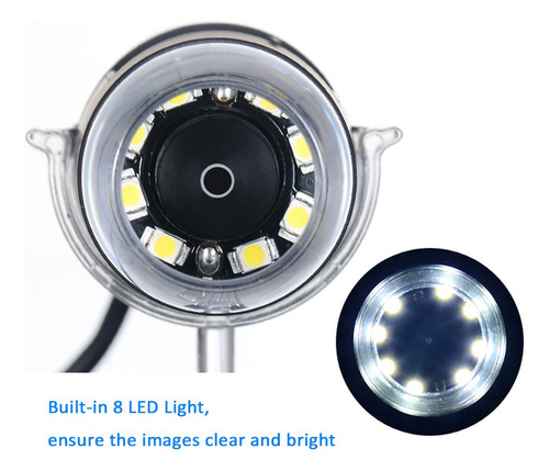 Microscopio Digital 1000x Magnification Usb Con 8 Led