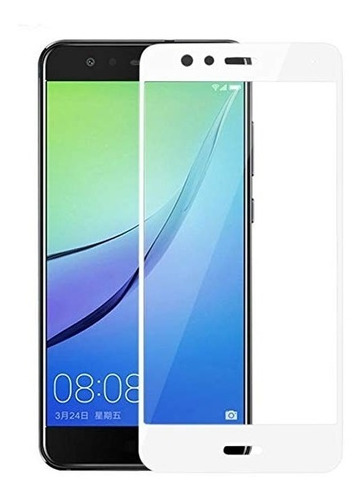 Vidrio Templado 5d Para Huawei P10 Lite Color Blanco 