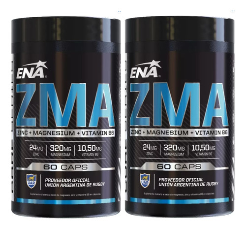 2 Zma X60 Vitamina B6 Magnesio Zinc Ena Sport Masa Muscular