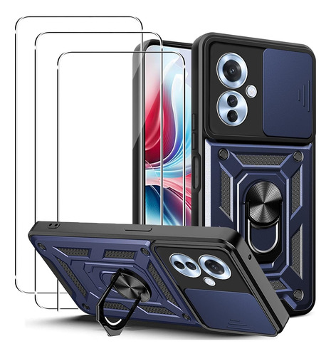 Funda Para Oppo Reno 11 F Uso Rudo Cámara Carcasa+mica Azul Oppo Reno 11f