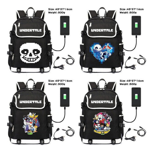 Mochila De Lona Game Undertale Sans Toriel Para Niños Y Niña